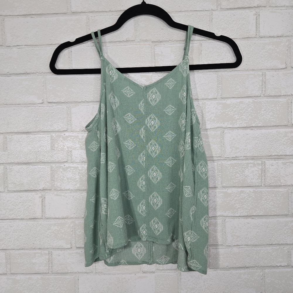 FREE SO Sage Green Printed Button-Front Tank Top - Picture 11 of 14